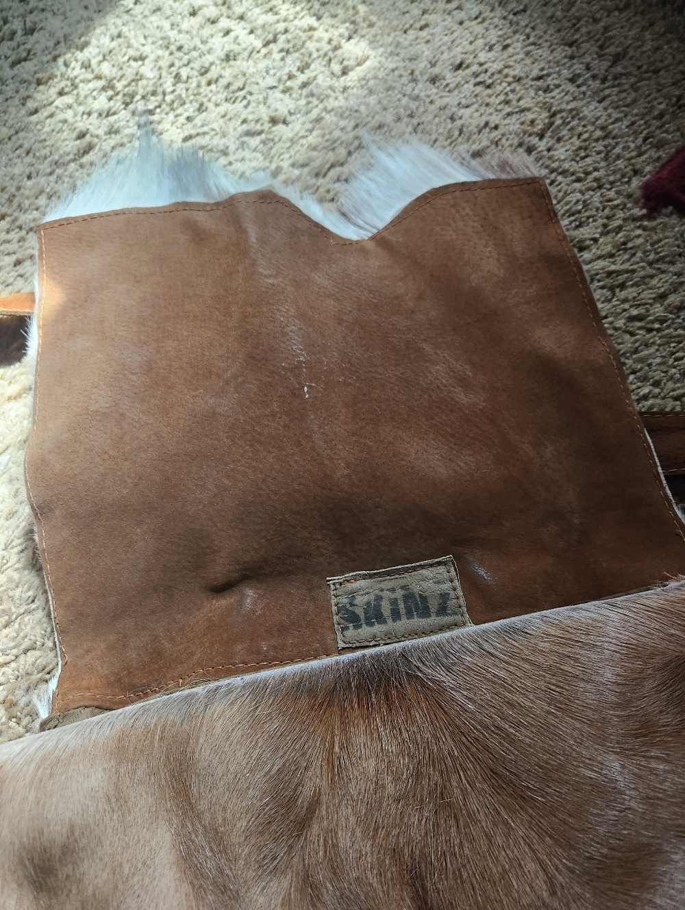 Natural Brown Antelope Crossbody Bag - Picture 6 of 12